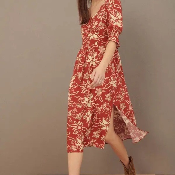 ba&sh Dresses & Skirts - NWT BA&SH Shaya Floral Midi Dress Boho Chic Romantic Style - US Size 2